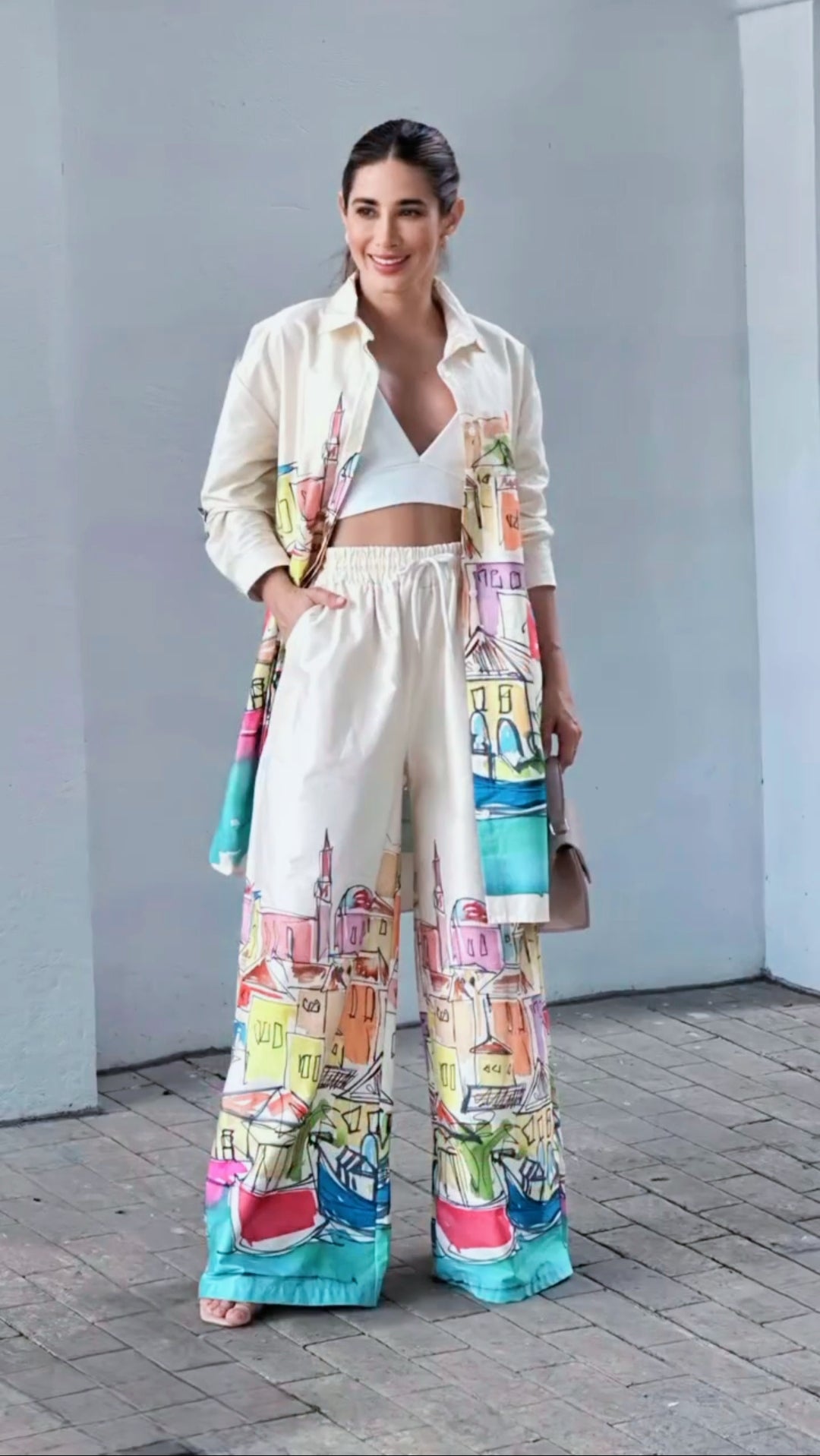 Venetian Cream Linen Co-ord Set for Women – Elegant & Comfortable Outfit