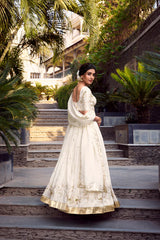 Stunning Silver Glossy Lehenga Set with Sequins, Embroidery & Foil Work – Stitched Lehenga with Drawstring Closure