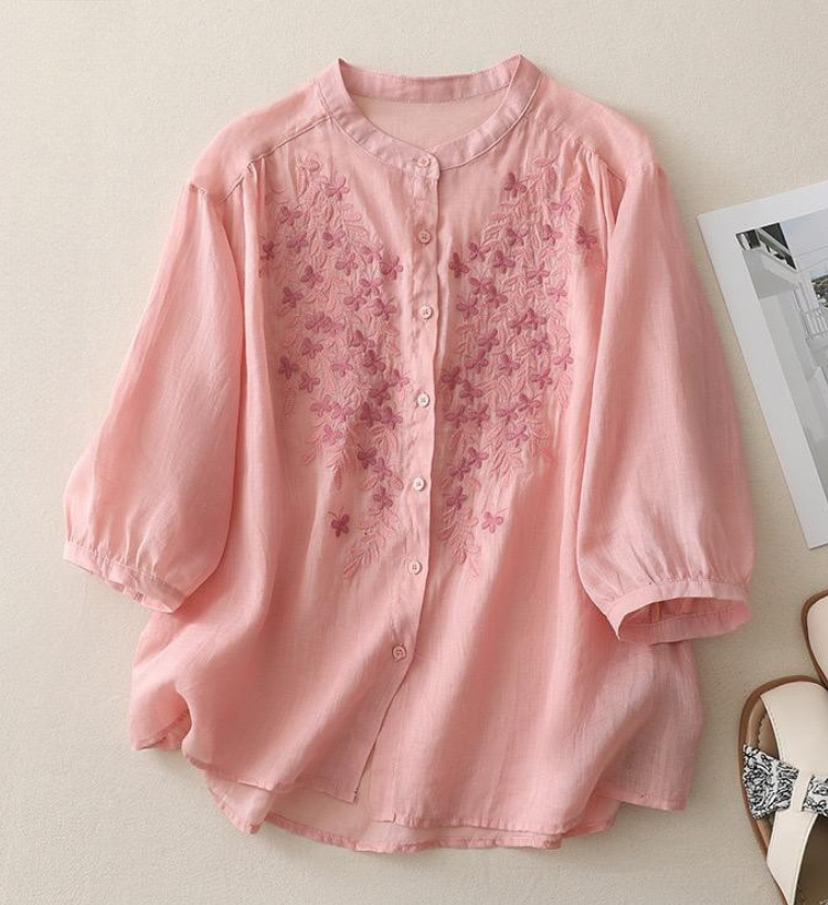 Pure Cotton Embroidered Comfortable Shirt