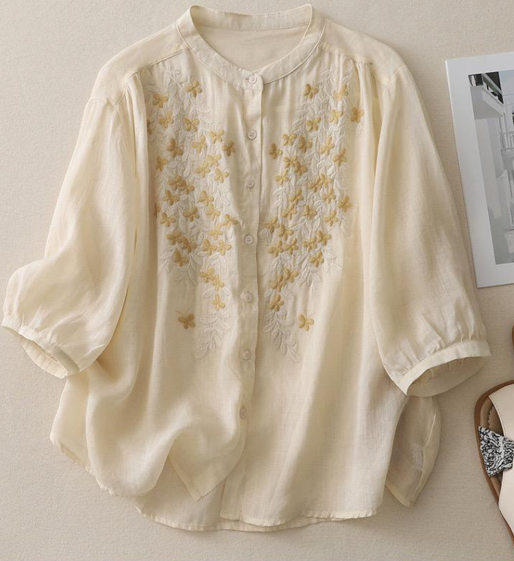 Pure Cotton Embroidered Comfortable Shirt