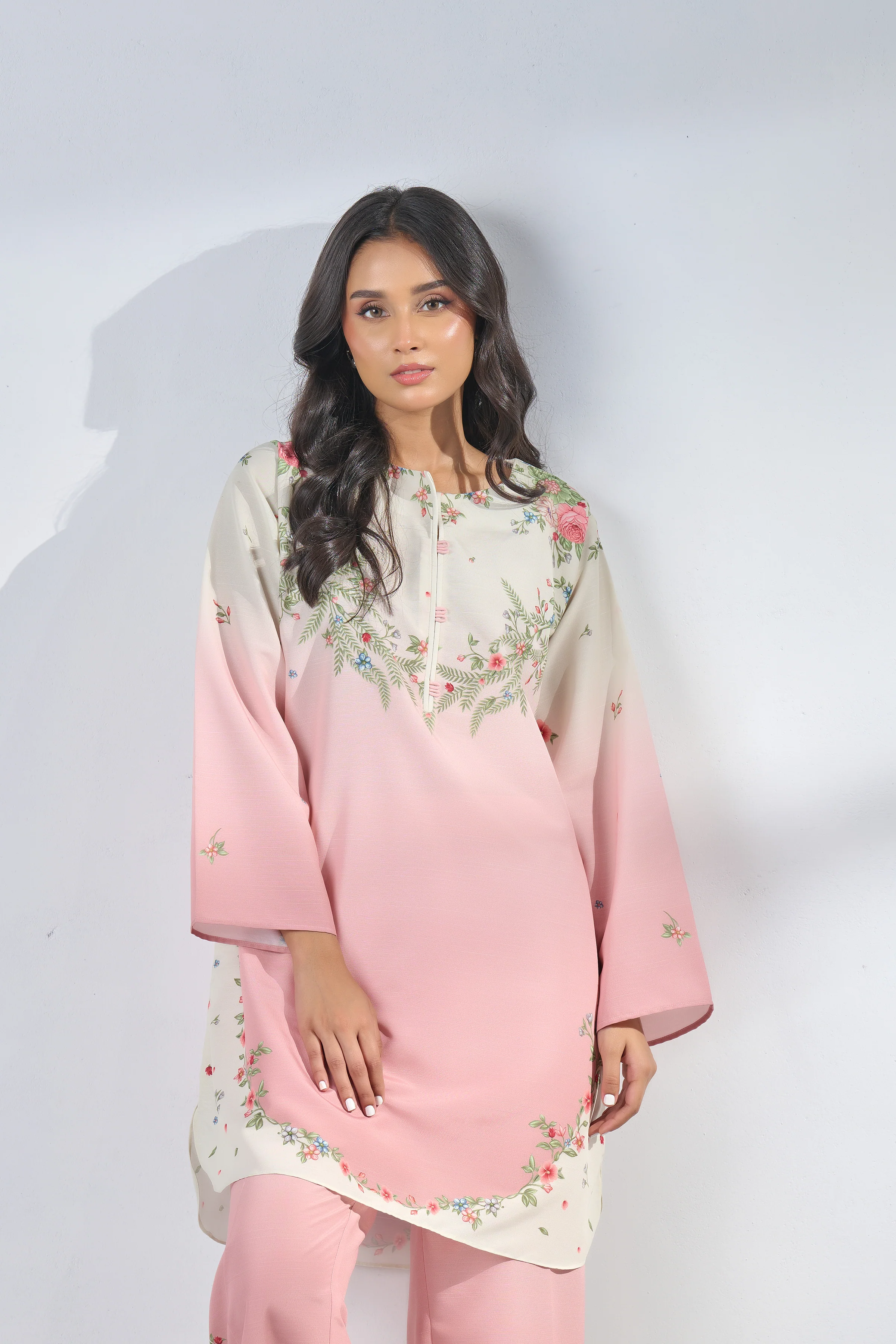 Blush Bloom Floral Printed Two-Piece Set co-ord seat