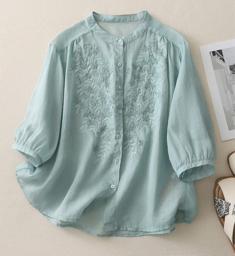 Pure Cotton Embroidered Comfortable Shirt