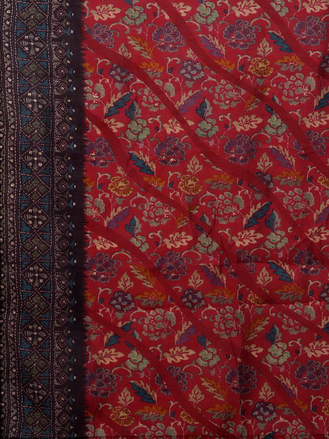 Maroon Embroidered Kurta Set with Printed Dupatta