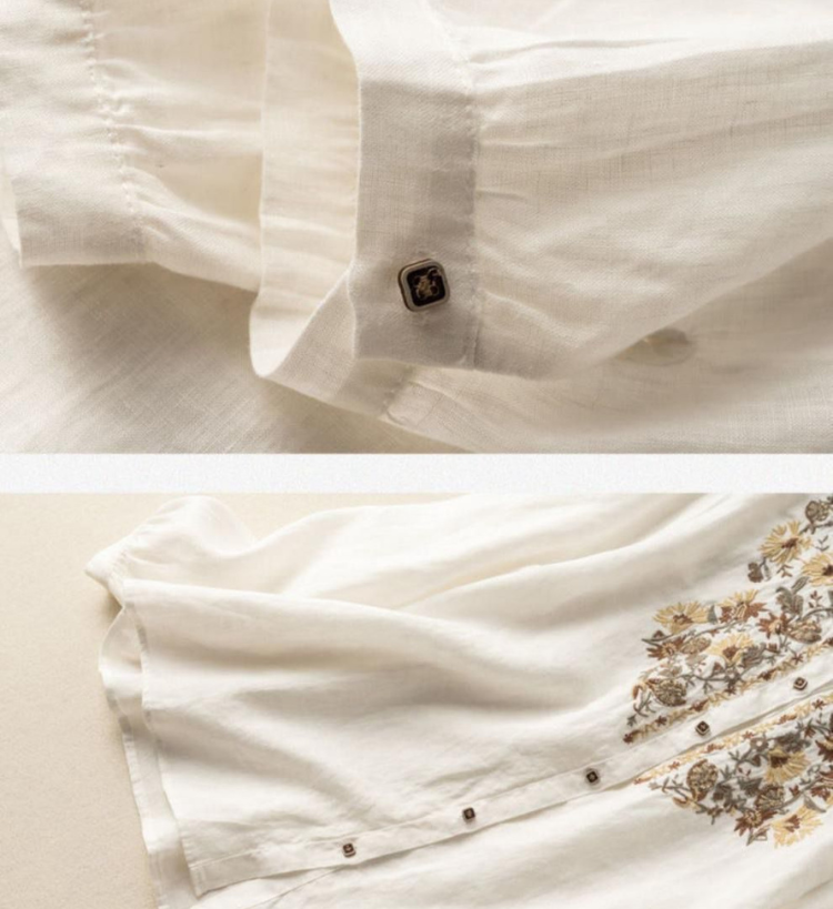 Pure Cotton Embroidered Full Sleeves Comfortable Shirt