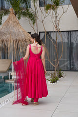 Heavy Pure Romansilk Chanderi Kurta with Soft Nylon Net Dupatta