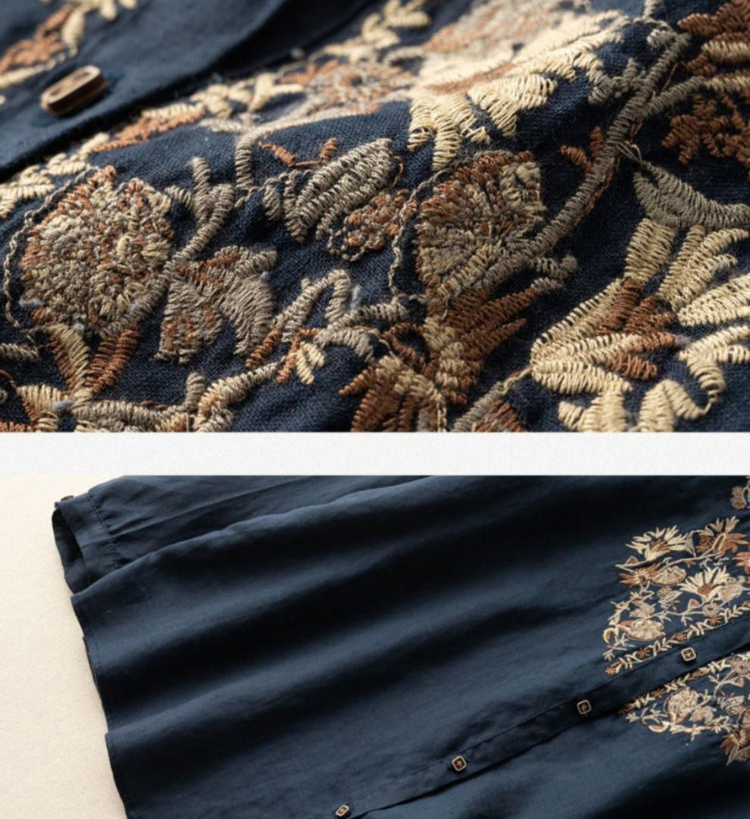 Pure Cotton Embroidered Full Sleeves Comfortable Shirt