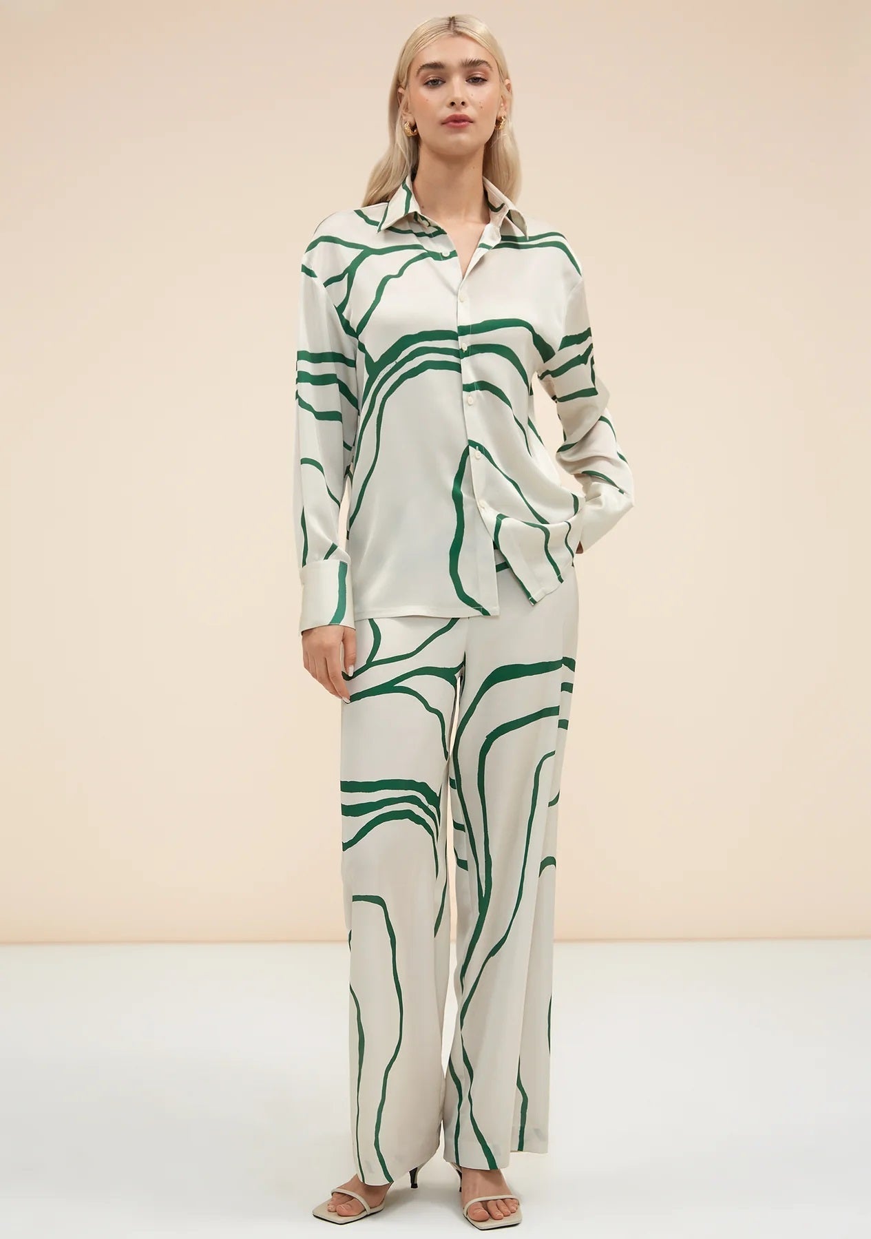 Premium Organza Silk Co-ord Set for Women – Ethnic Print, Lightweight & Stylish