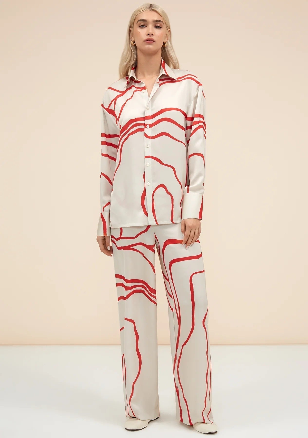 Premium Organza Silk Co-ord Set for Women – Ethnic Print, Lightweight & Stylish