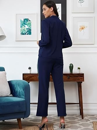 Elegant Black Blazer & Trouser Co-Ord Set with Crop Top