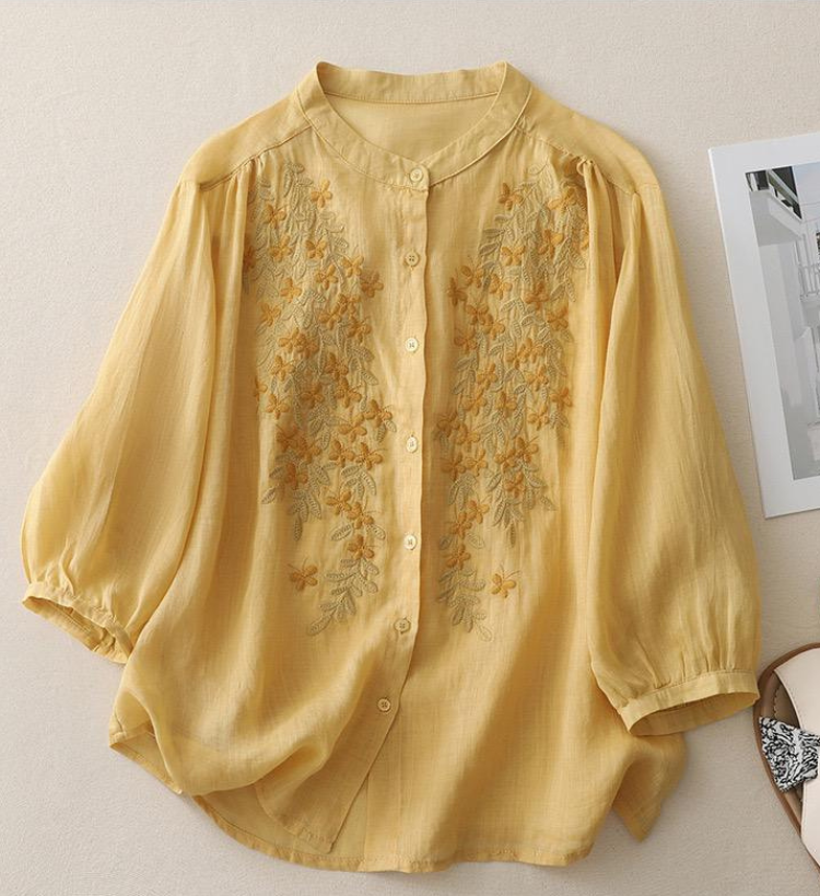Pure Cotton Embroidered Comfortable Shirt