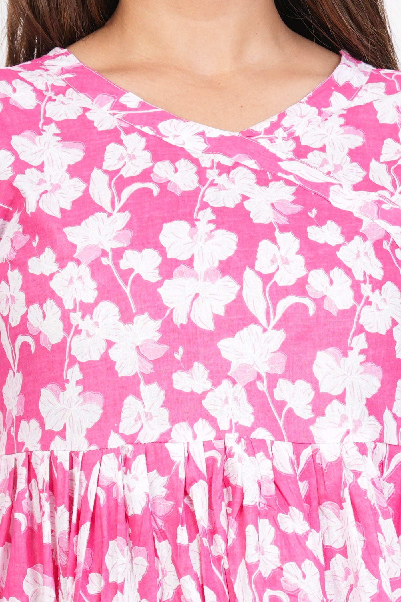 Pink Angrakha Rajasthani Kurti