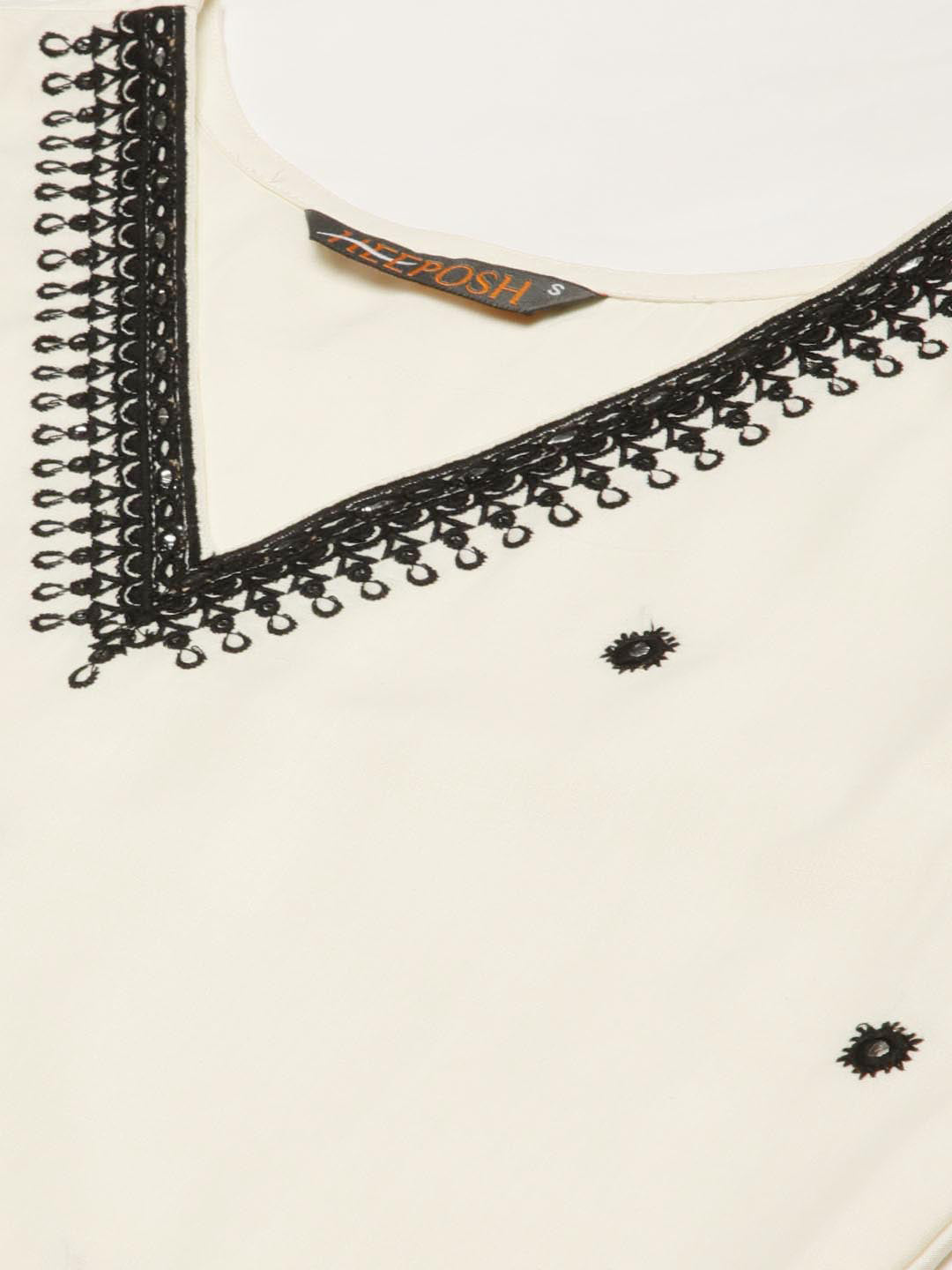 White Embroidered Kurta Set with Dupatta