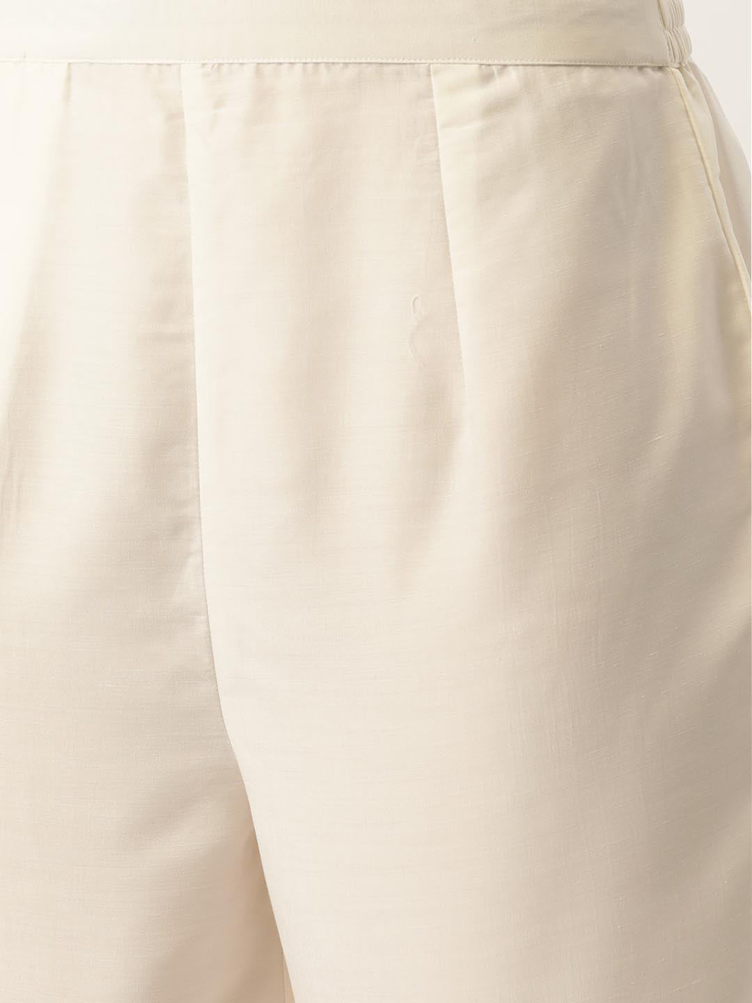 White Embroidered Kurta Set with Dupatta