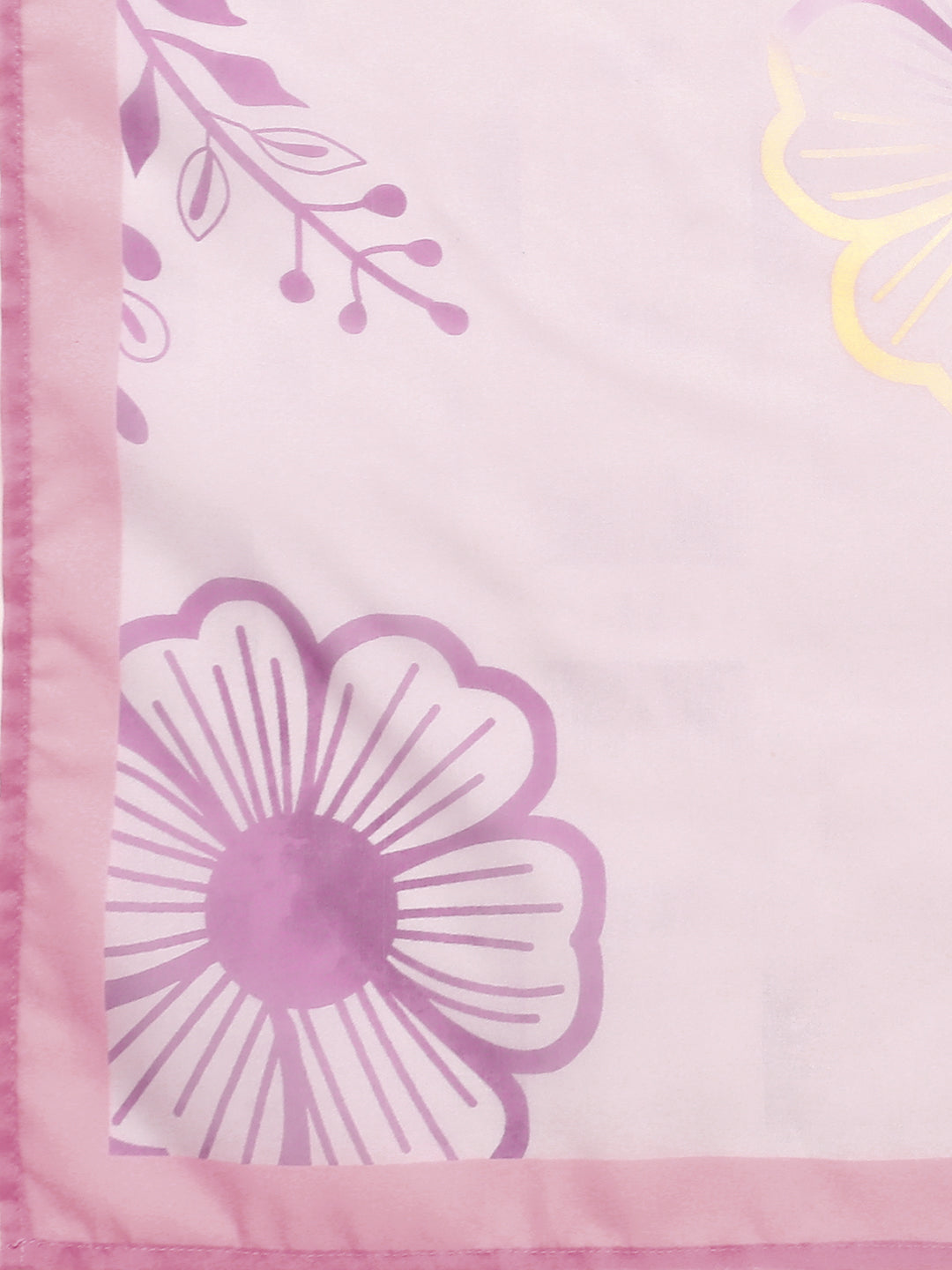 Lilac Embroidered A-line Kurta Set with Printed Dupatta