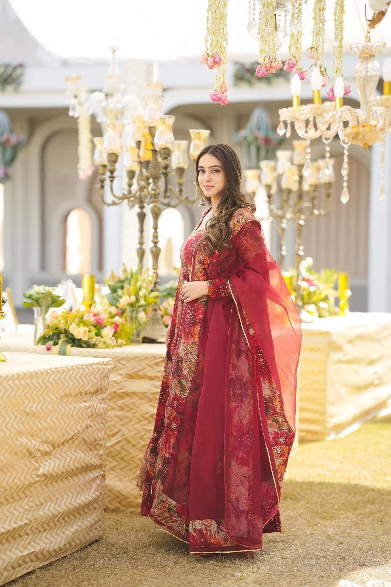 Micro Cotton Maxi with Georgette Dupatta | Stylish Ethnic Wear