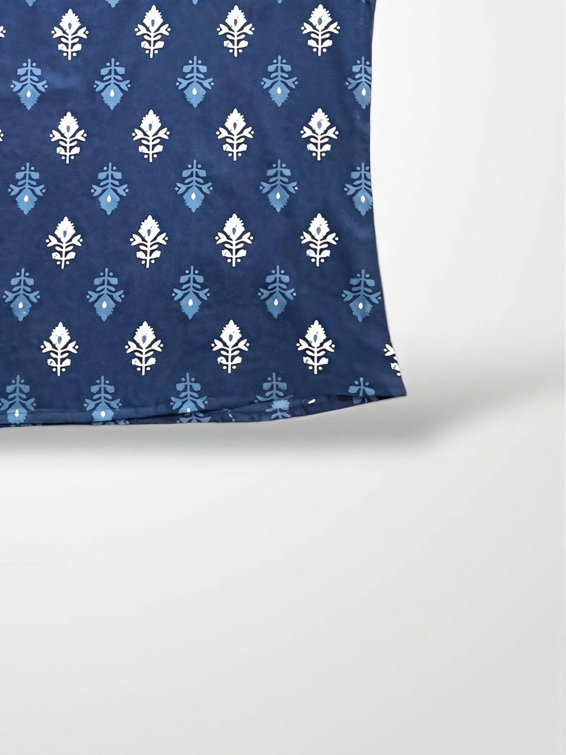 Blue Floral Cotton Top
