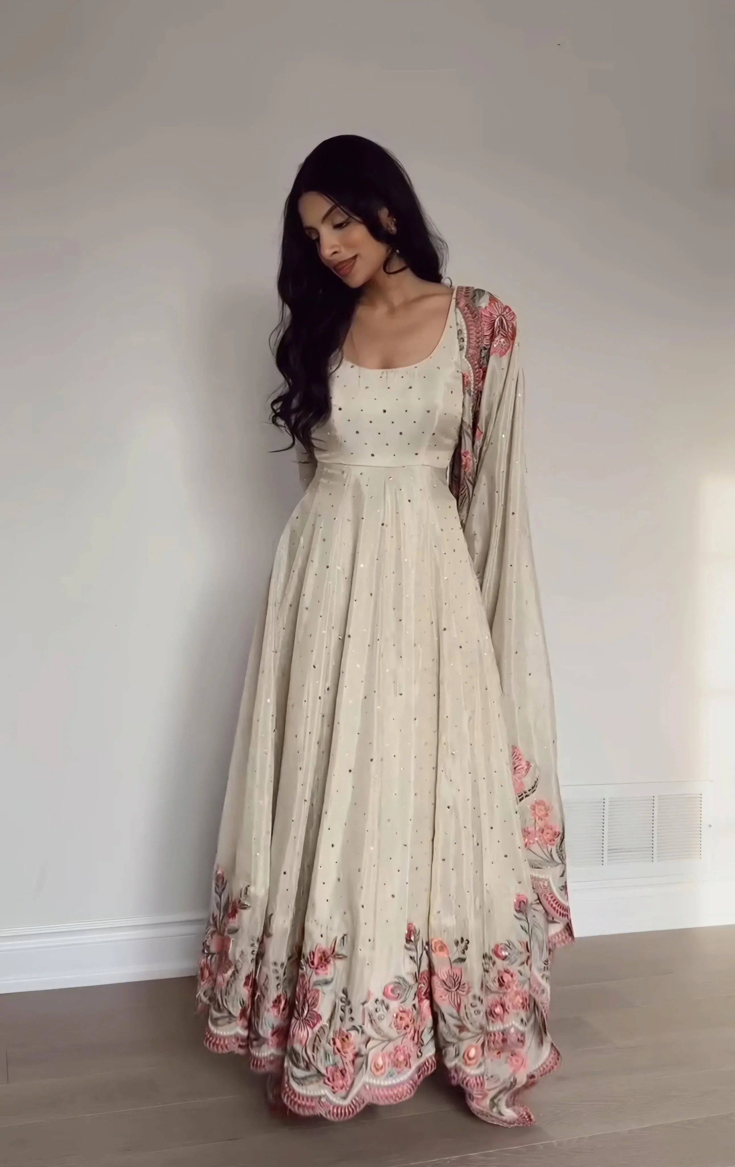 Aarushi Heavy Silk White Gown
