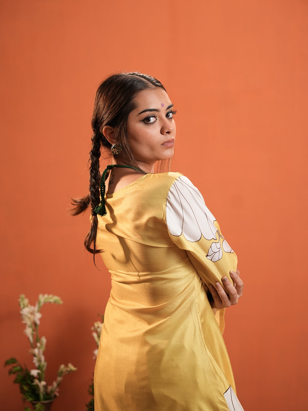Yellow A-line Kurta with Trouser