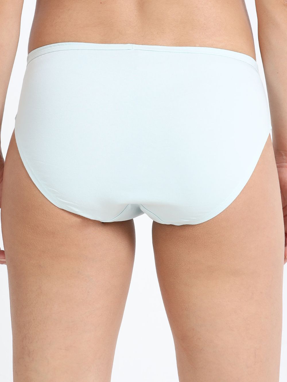 Baby yellow and Sea blue Organic Cotton Hipster Panty for Women - Pack of 2