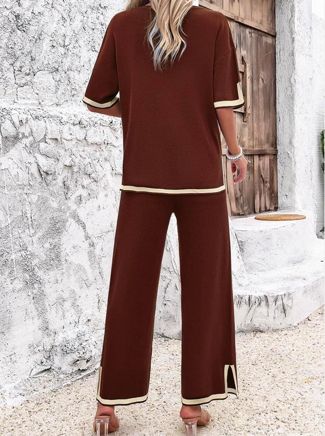 Chic Black Contrast Trim Co-Ord Set