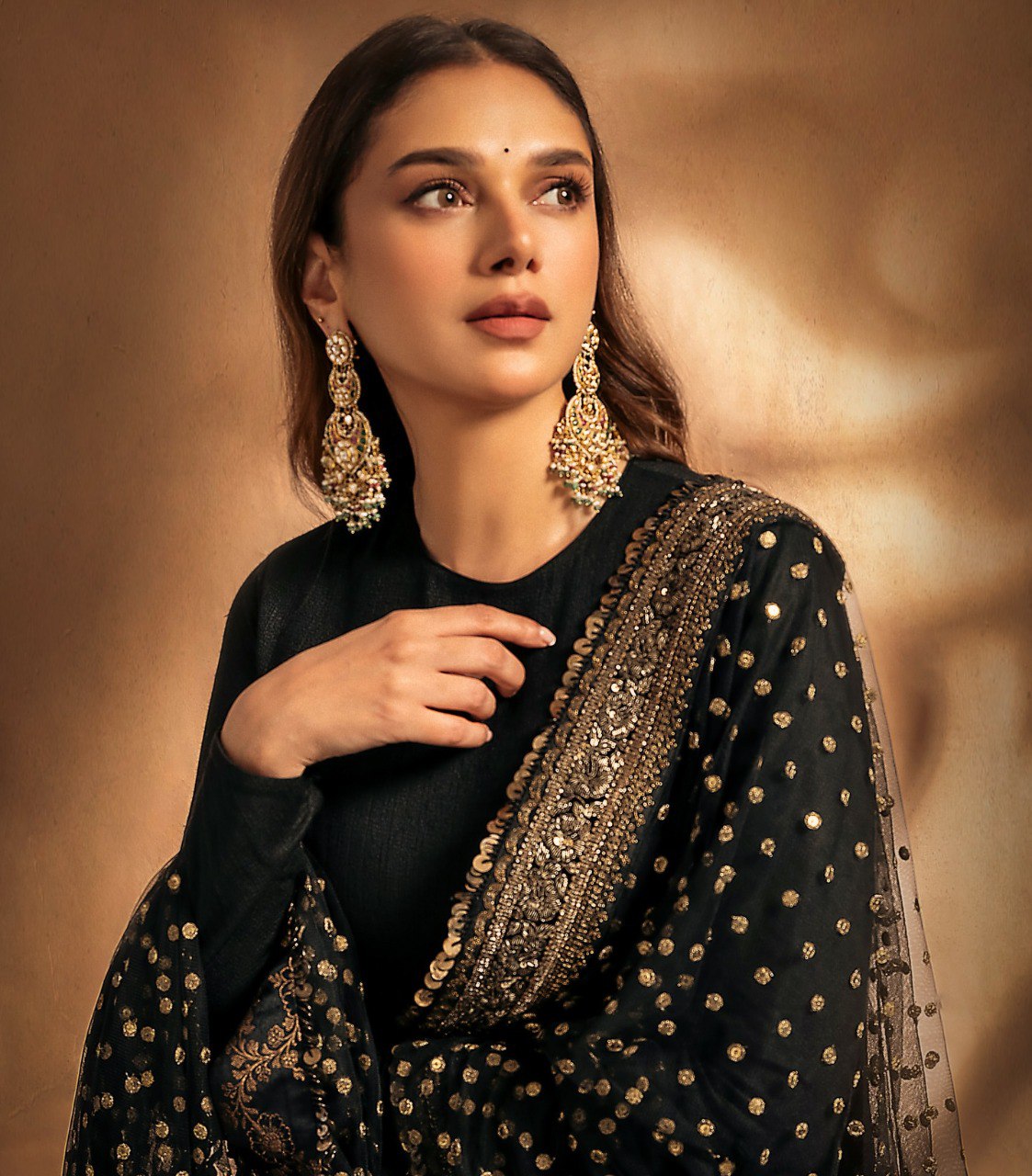ADITI'S BLACK COLOUR  ANARKALI SUIT SET