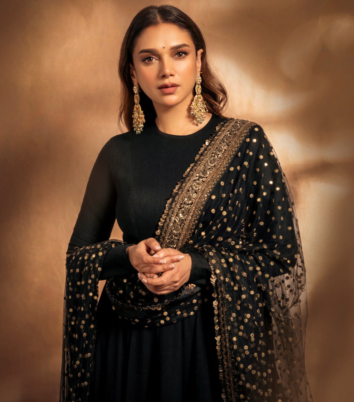 ADITI'S BLACK COLOUR  ANARKALI SUIT SET