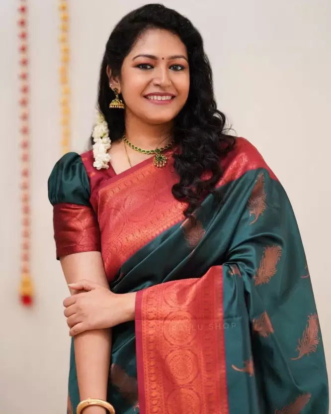 Banarasi Jacquard Litchi Silk Zari Woven Saree