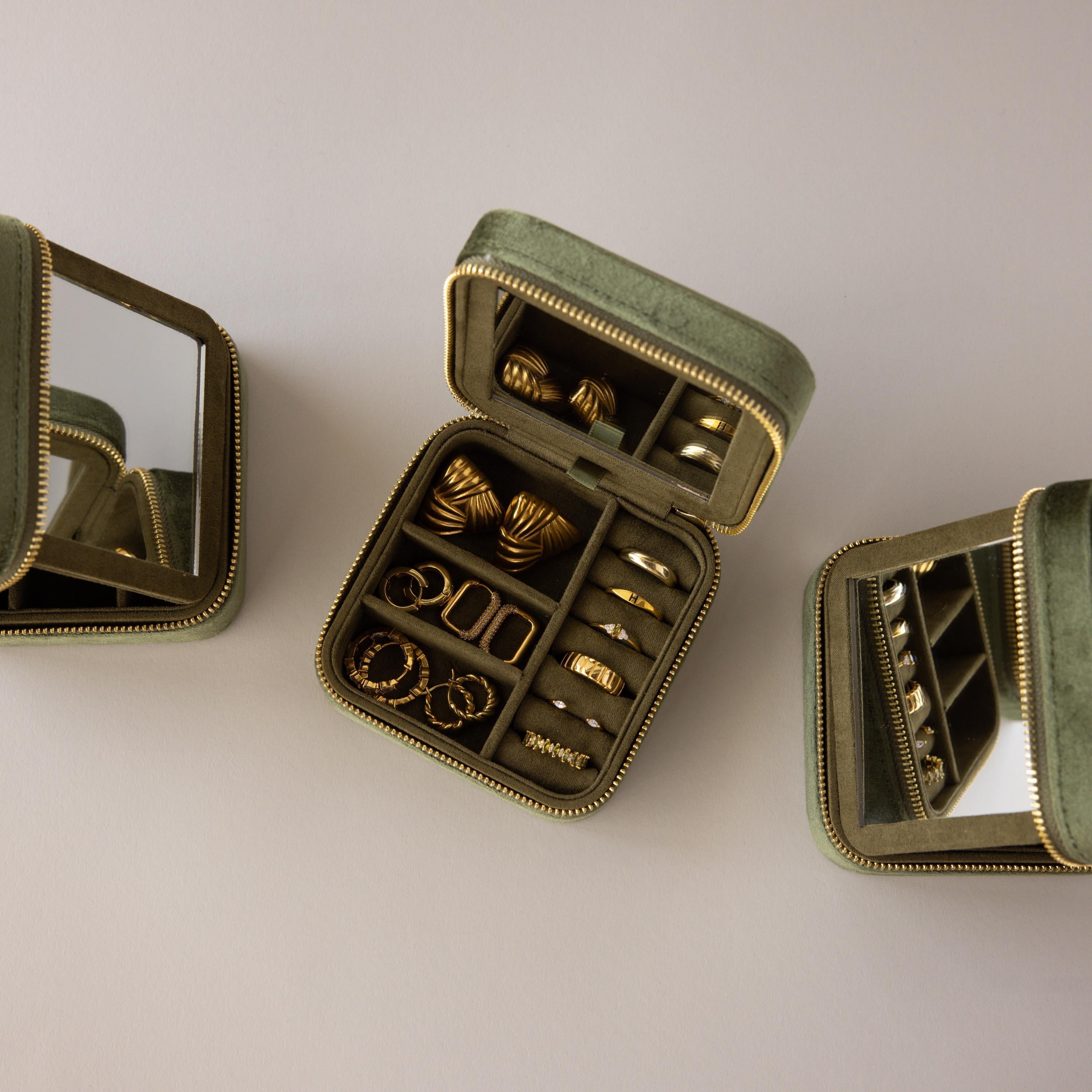 Velvet Mirror Jewelry Box