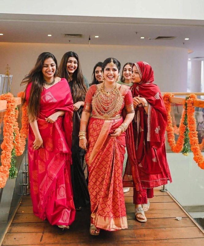 Assam Soft Silk Red Saree for Wedding