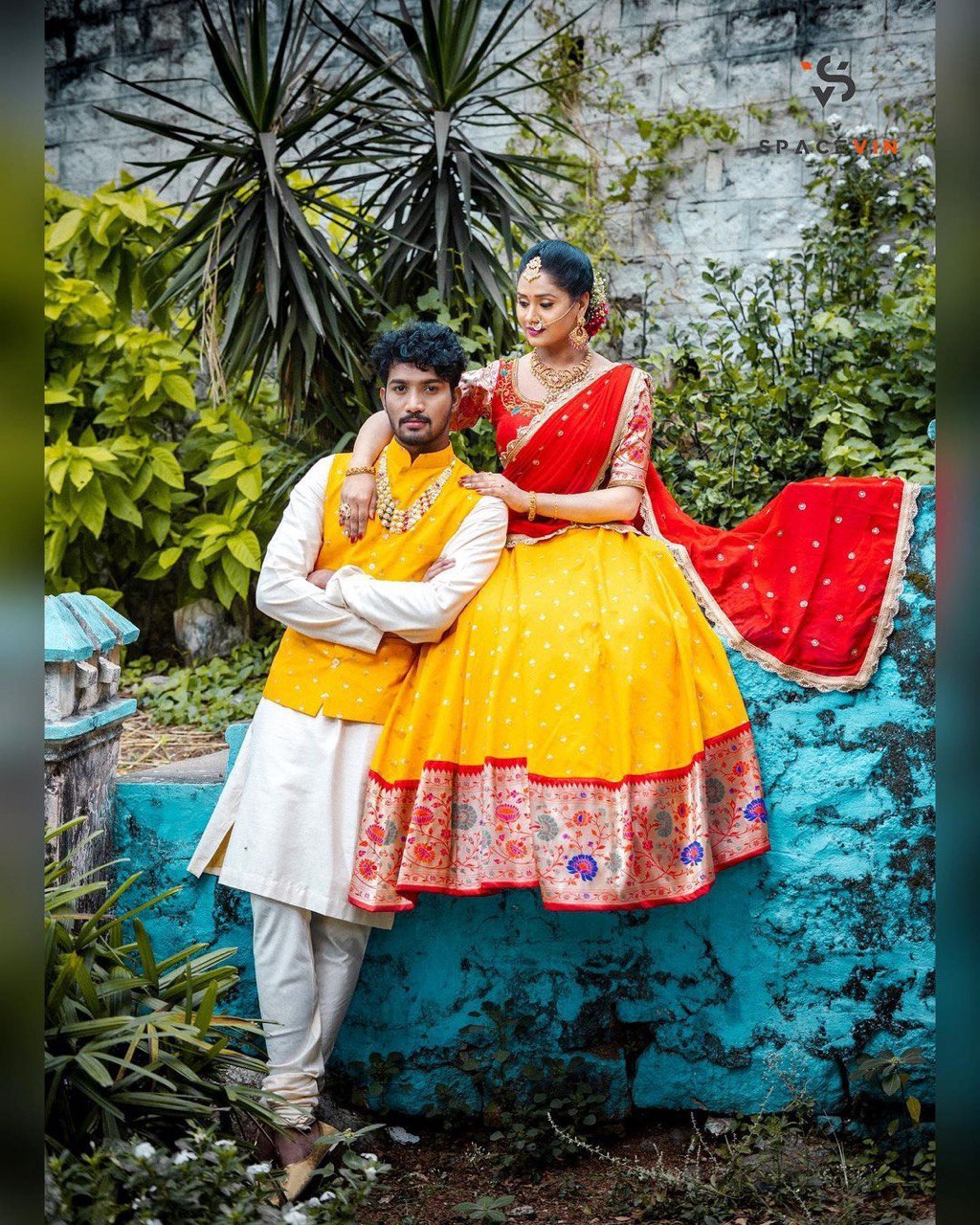 Yellow Paithani Pure Silk & Zari Embroidered Lehenga Choli