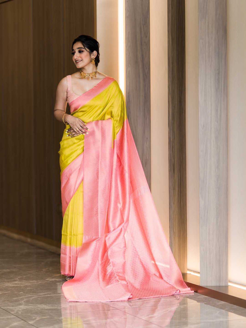 Banarasi Soft Silk Fabric With Kadwa Technique Saree