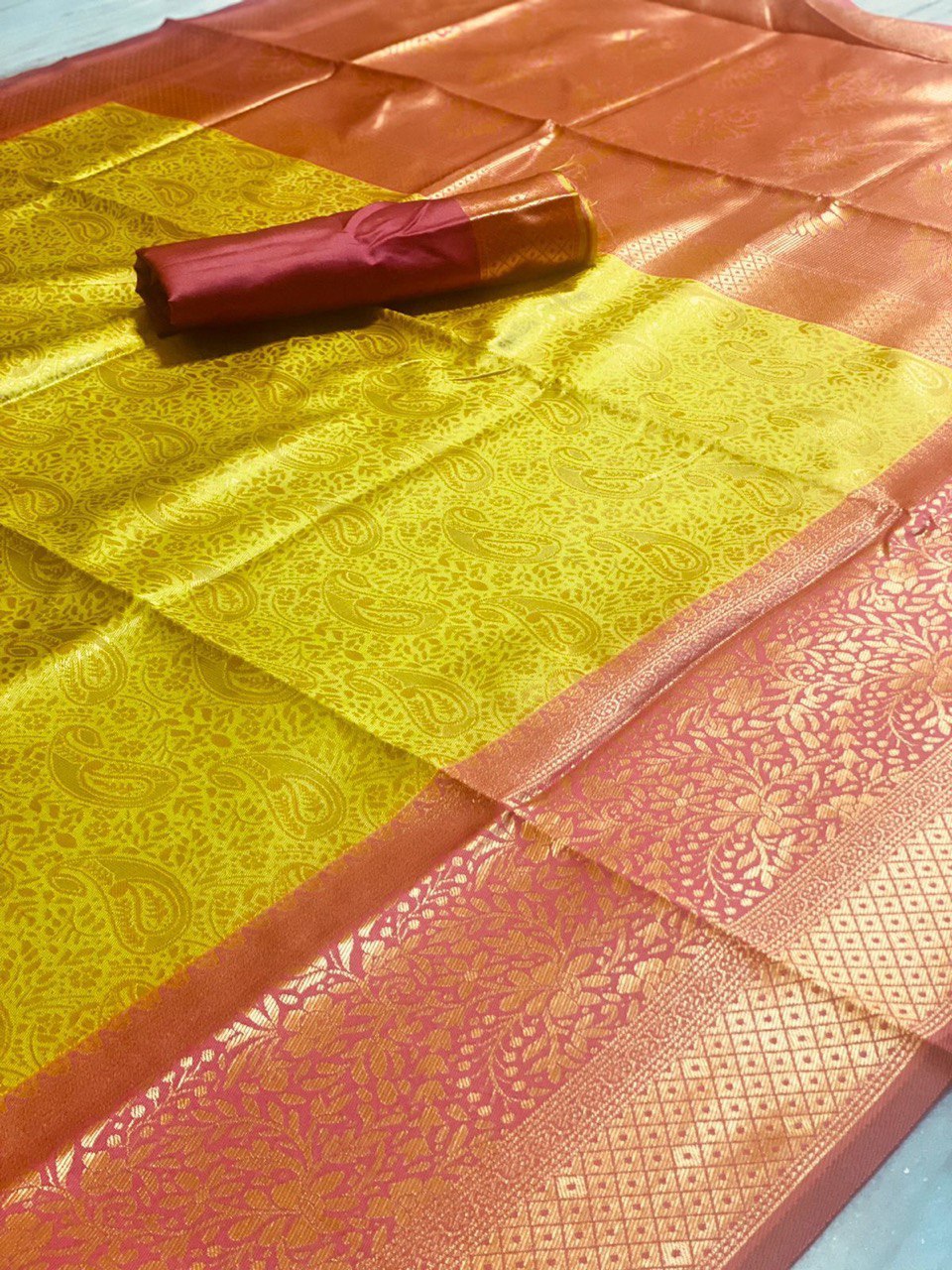 Banarasi Soft Silk Fabric With Kadwa Technique Saree