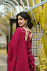 Faux Georgette Embroidered Anarkali Suit – Fully Stitched Festival & Party Wear