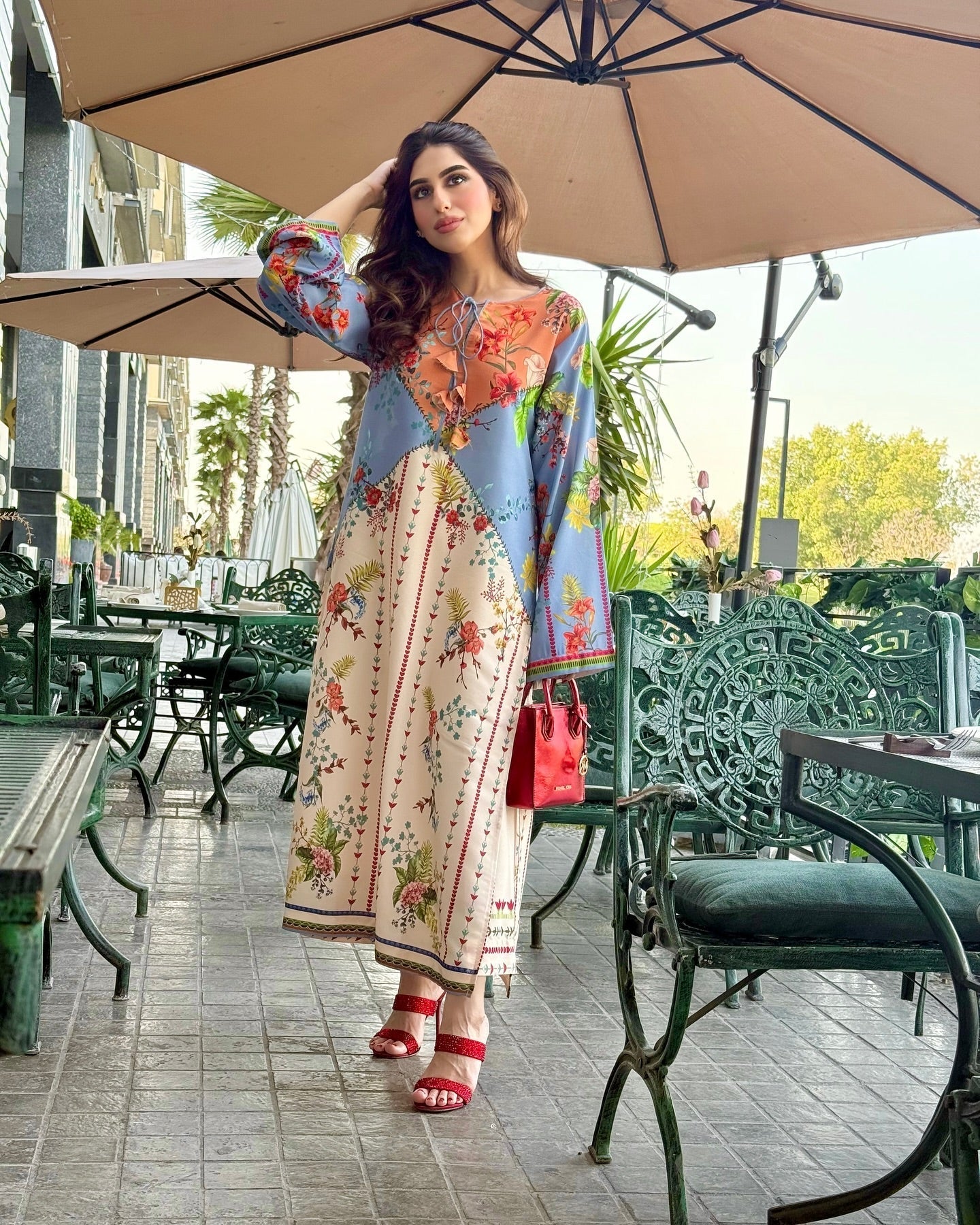 Sky Line Printed BSY Crepe Kurta Set for Women – Elegant, Breezy & Comfortable
