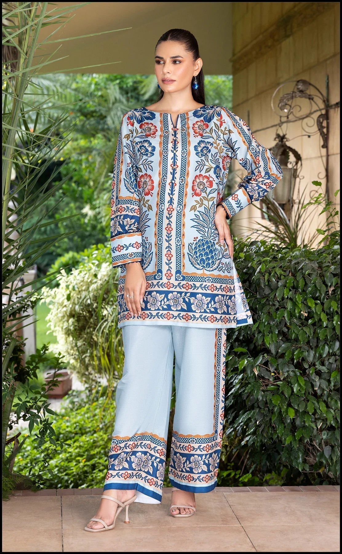 Carnation Sky Cord Set – Where Elegance Meets Nature in a Stunning Fusion of Colors and Prints