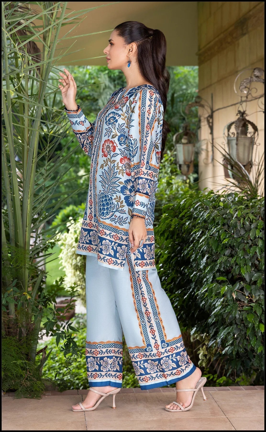 Carnation Sky Cord Set – Where Elegance Meets Nature in a Stunning Fusion of Colors and Prints
